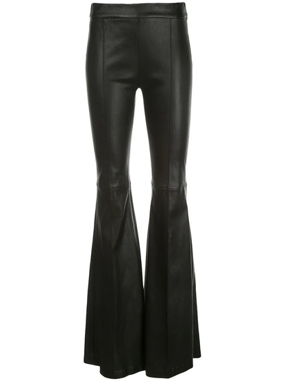 Leather Flared Trousers