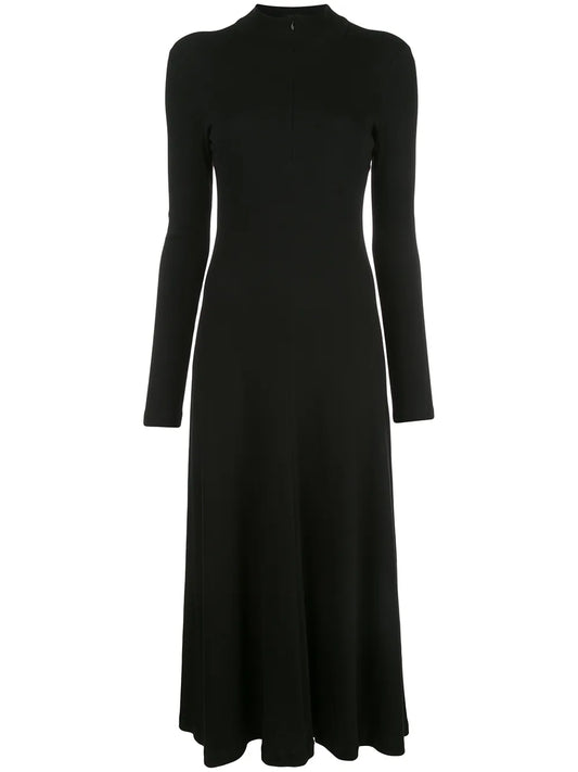 Long Sleeve Zip-Up Turtleneck Dress