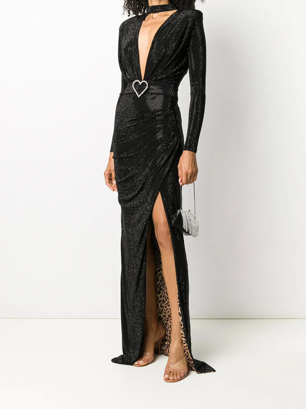 Aphrodite Stud Embellished Asymmetric Dress