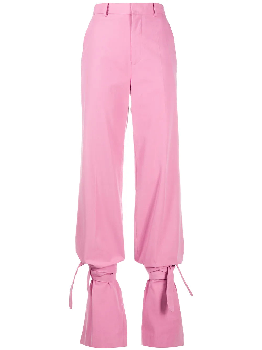 High-Waisted Tie-Ankle Trousers