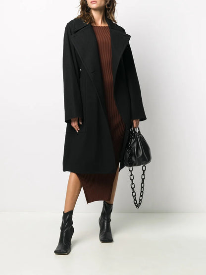 Belted Military-Inspired Coat
