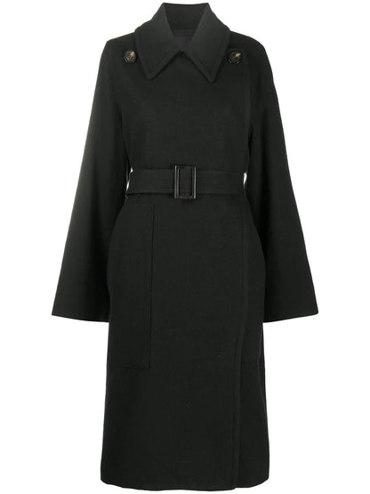Belted Military-Inspired Coat