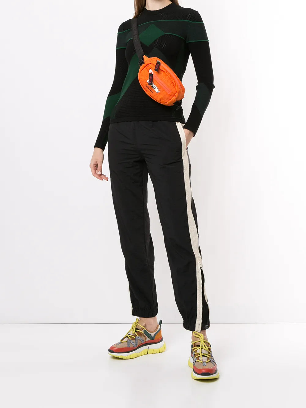 Side-Zip Stripe Trackpants
