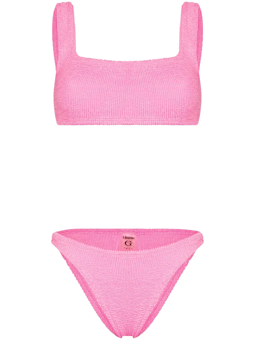 Crinkled Cropped Bikini Set