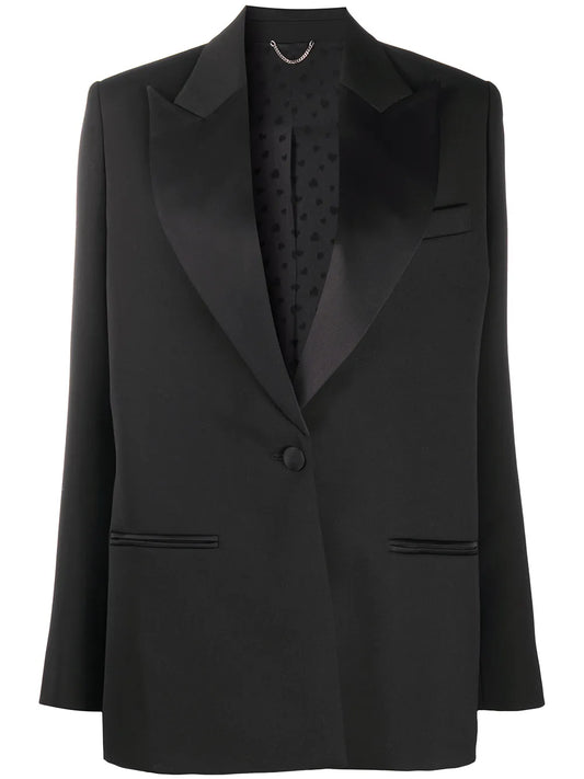 Satin Lapel Blazer