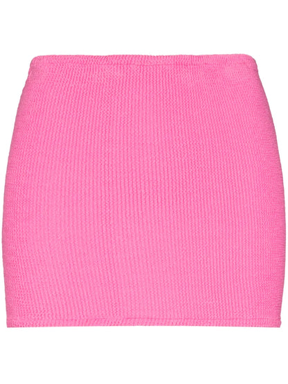 Crinkled-Effect Mini Skirt