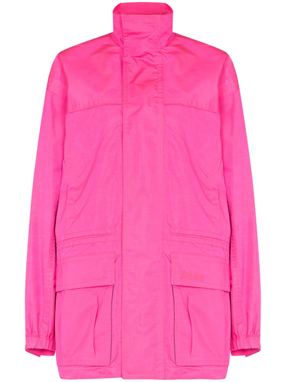 Logo-Embroidered Oversized Jacket