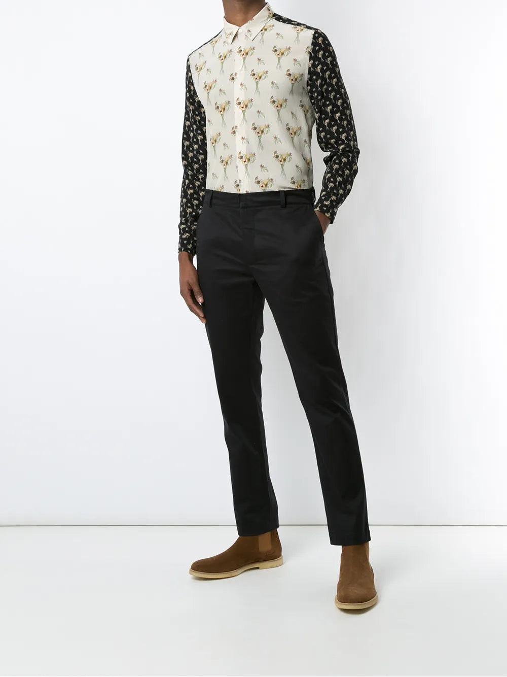 Buttoned Slim Trousers
