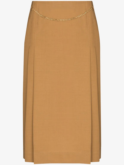 Chain Detail Midi Skirt