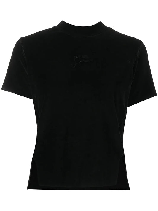 Slit Detail Crew Neck T-Shirt