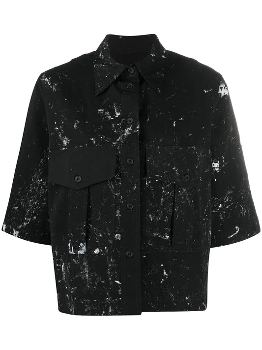 Paint-Splatter Short Sleeve Shirt