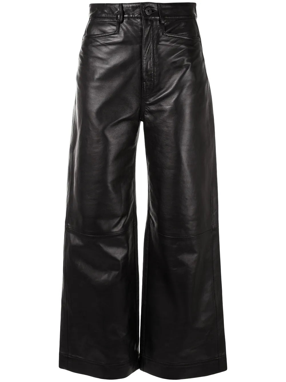 High-Rise Leather Culottes