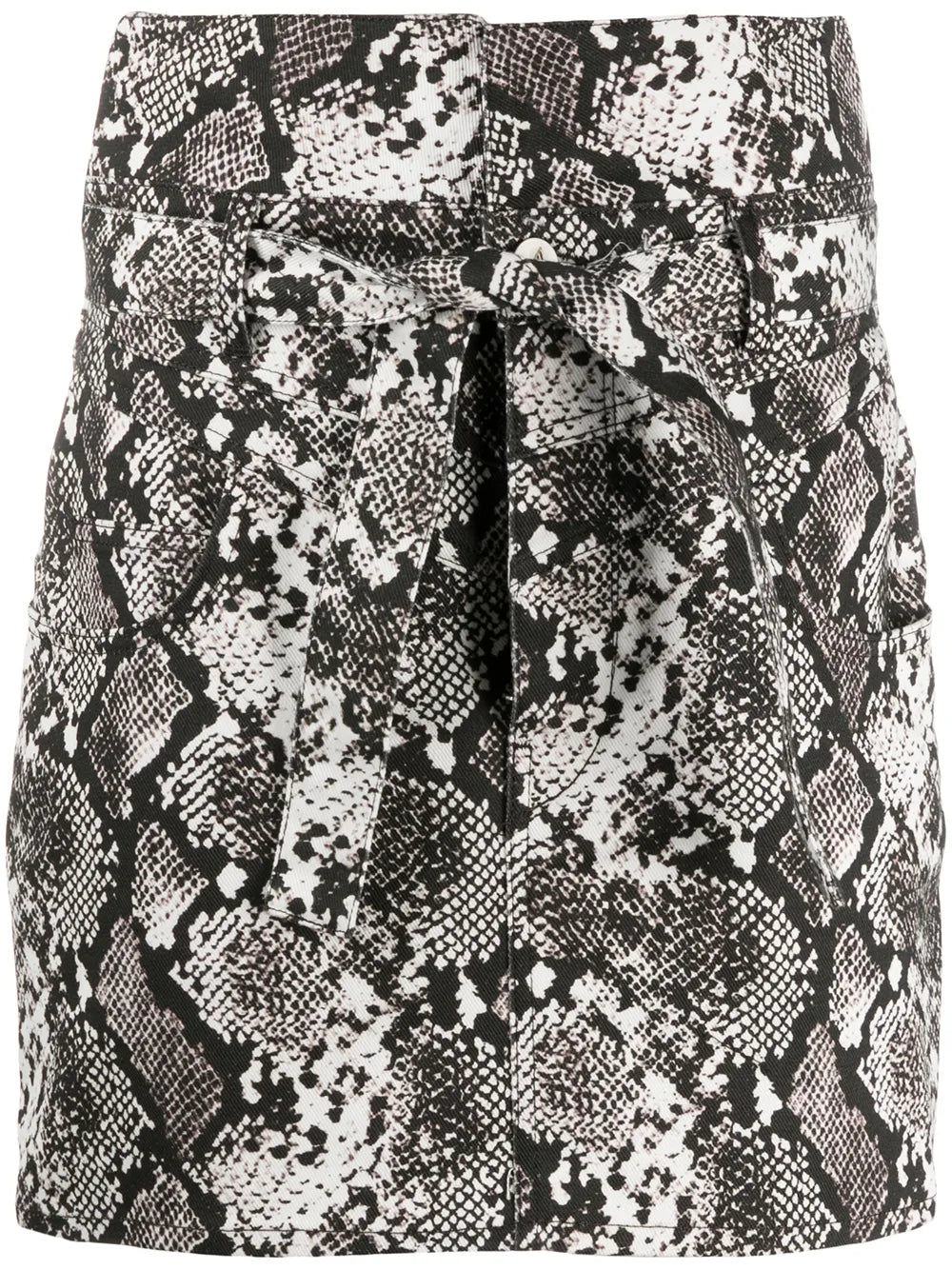 Snakeskin Print Mini Skirt