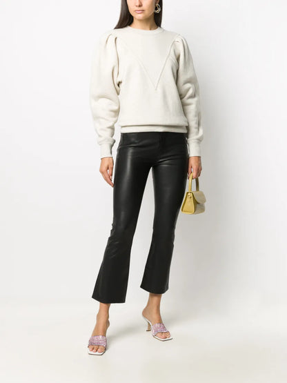 Faux-Leather Trousers