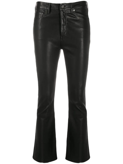 Faux-Leather Trousers
