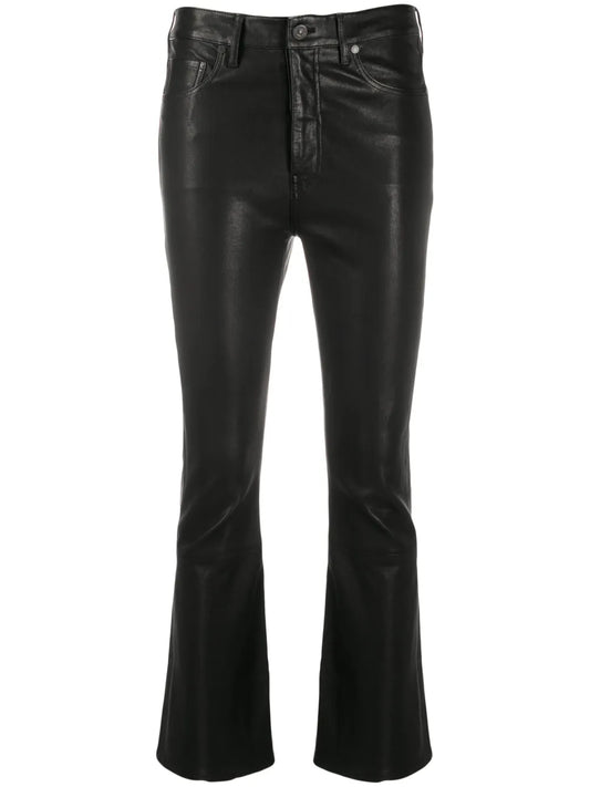Faux-Leather Trousers