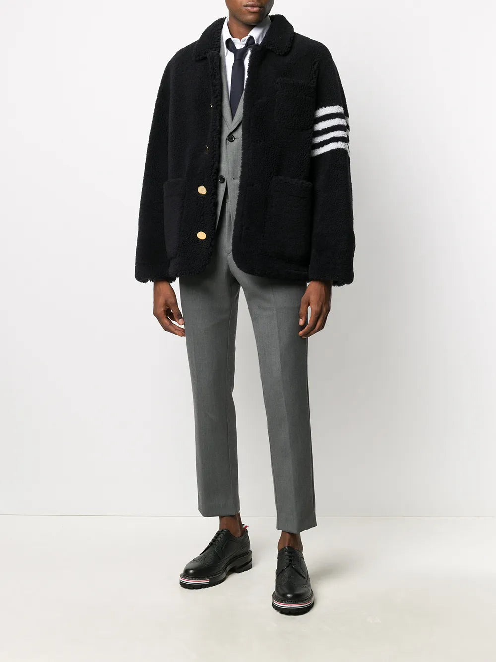 4-Bar Shearling Jacket