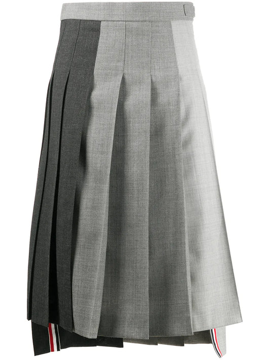 Fun-Mix Pleated Wool Skirt