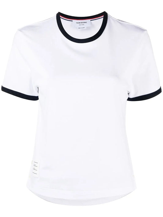 Asymmetric Hem Short-Sleeve T-Shirt