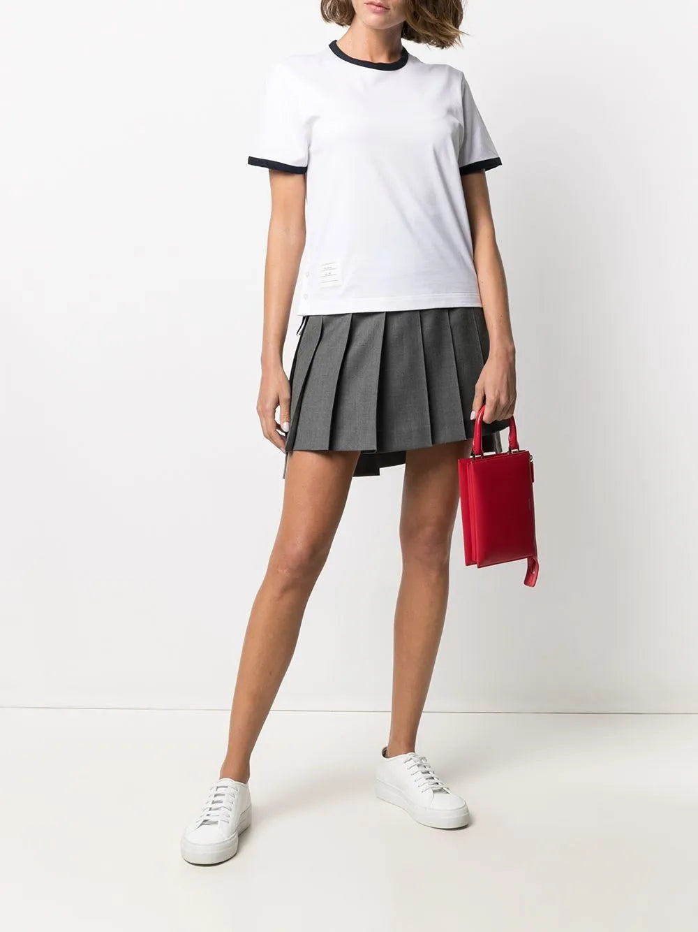 Asymmetric Hem Short-Sleeve T-Shirt