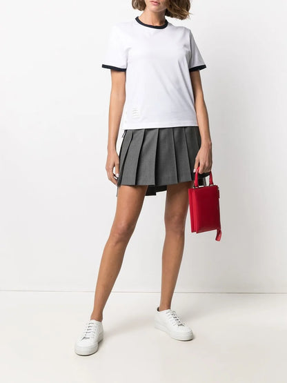 Asymmetric Hem Short-Sleeve T-Shirt