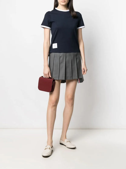 Asymmetric Hem Short-Sleeve T-Shirt