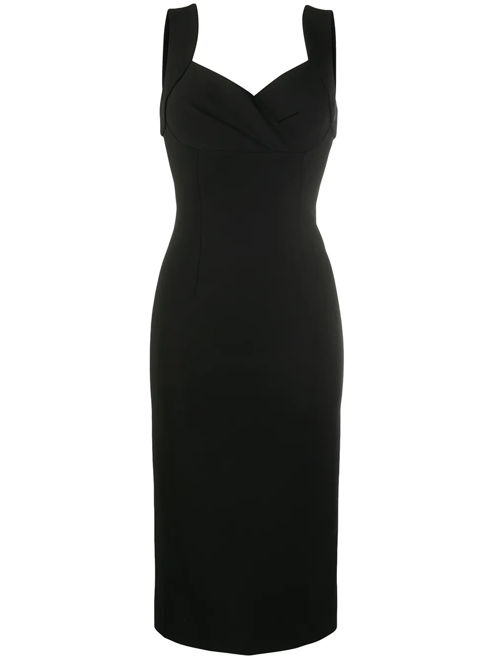 Sweetheart-Neck Midi Dress