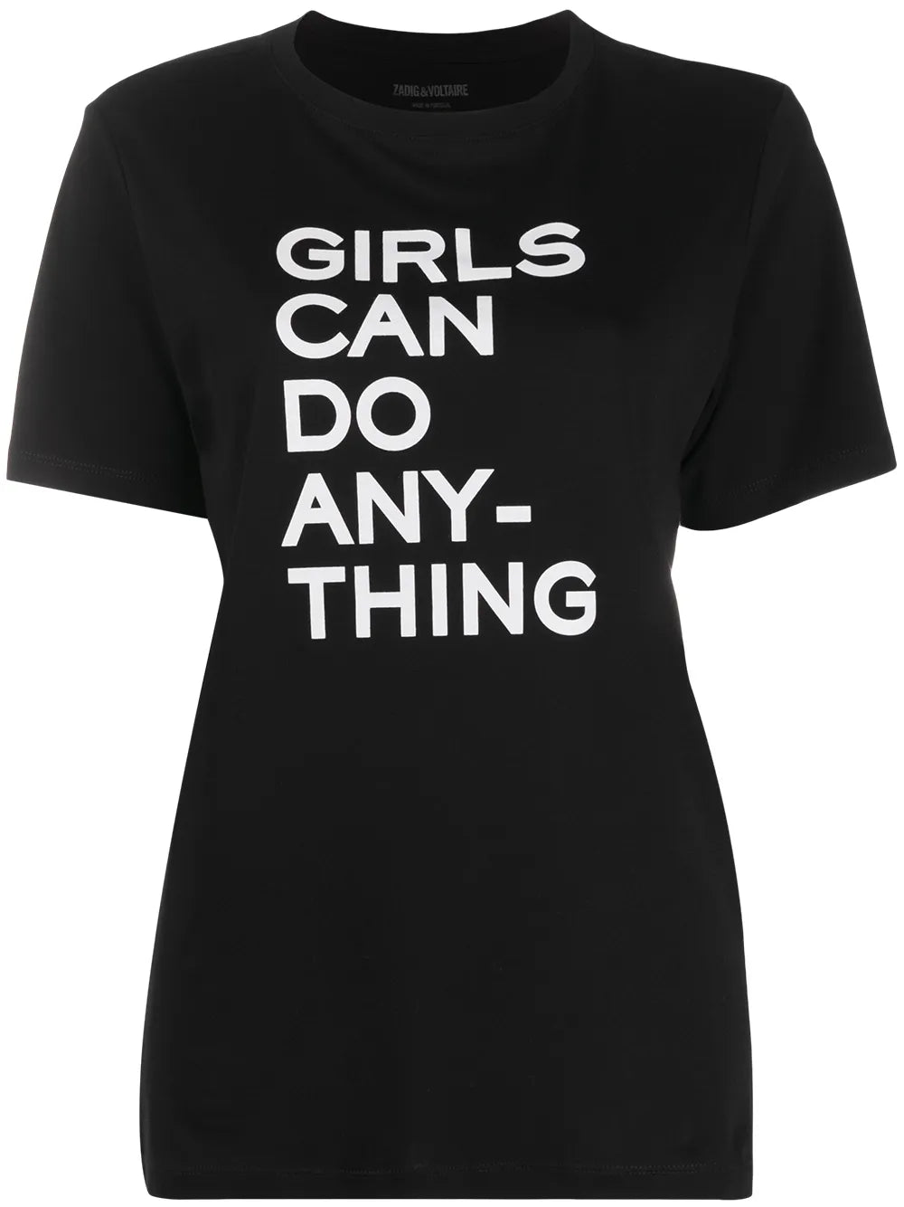 Slogan Print Round Neck T-Shirt