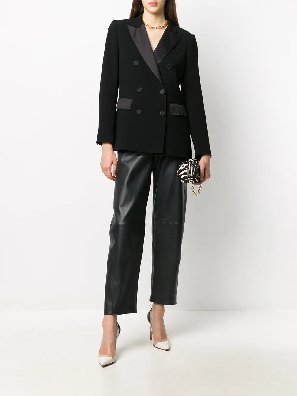 Double-Breasted Fitted Blazer