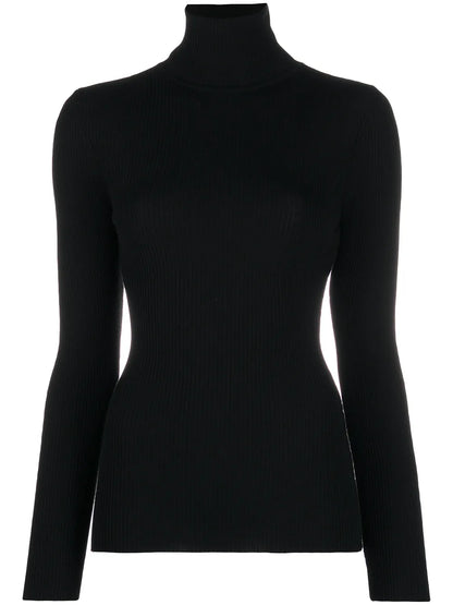 Roll-Neck Ribbed Jumper