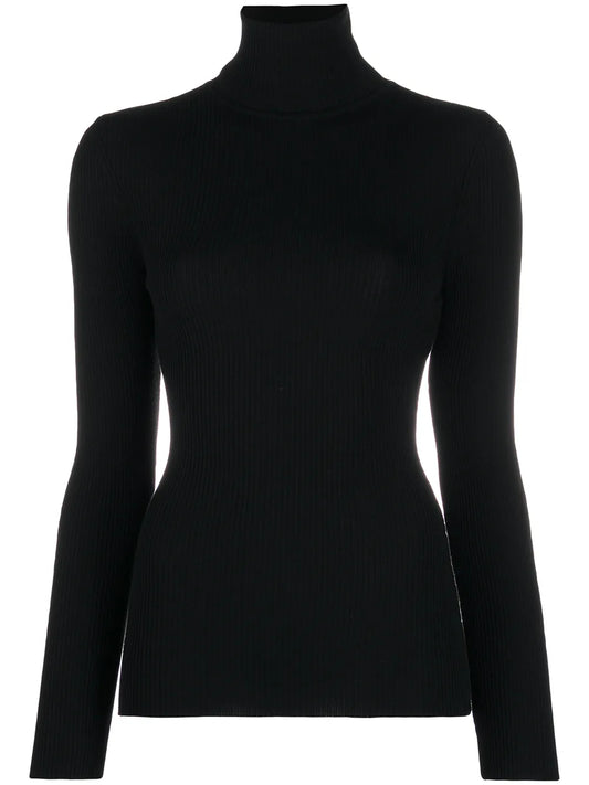 Roll-Neck Ribbed Jumper