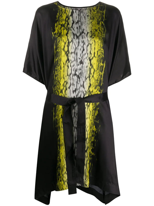 Acid Print T-Shirt Midi Dress