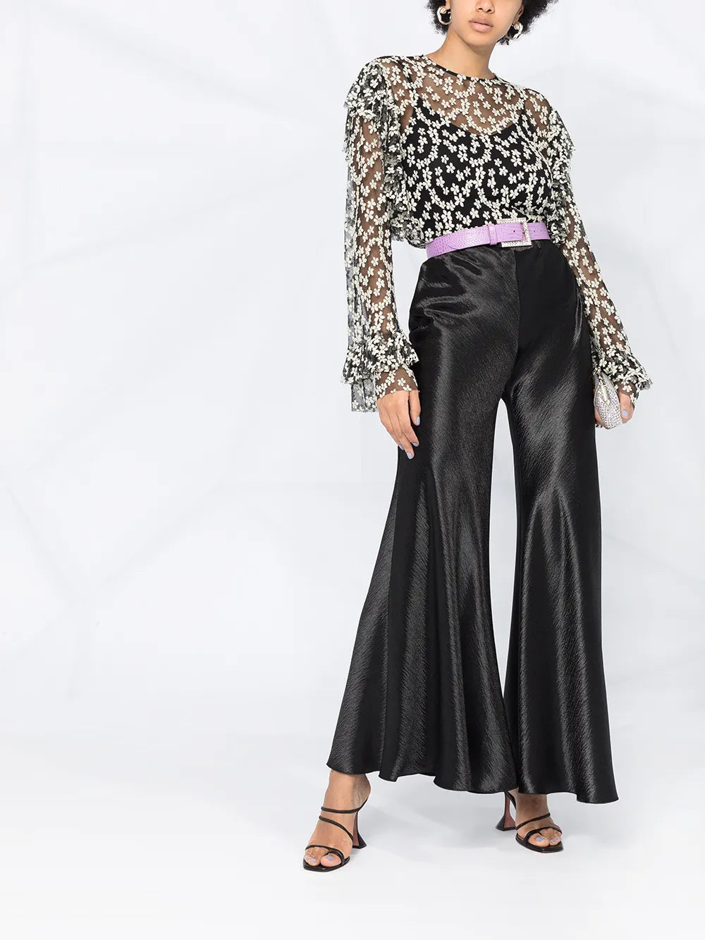 Wide Bell-Flare Trousers