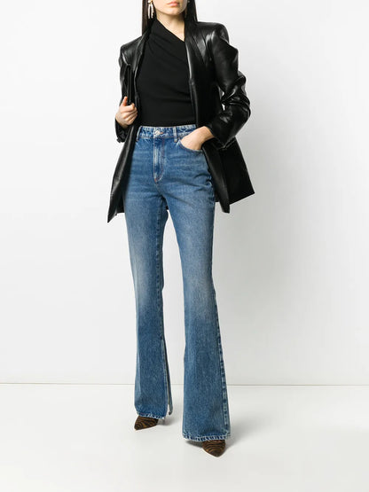 High-Waisted Bootcut Jeans