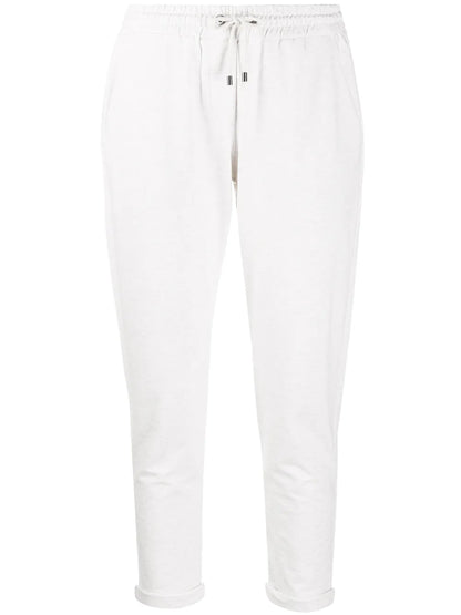 Cropped Drawstring Track Pants