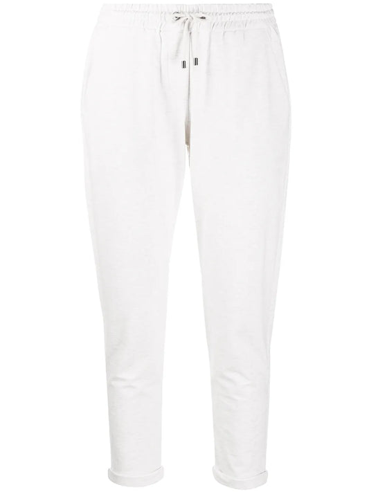 Cropped Drawstring Track Pants
