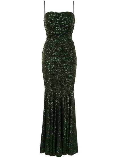 Sequin-Embellished Fishtail Gown