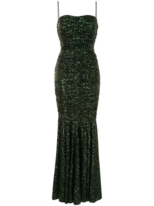 Sequin-Embellished Fishtail Gown