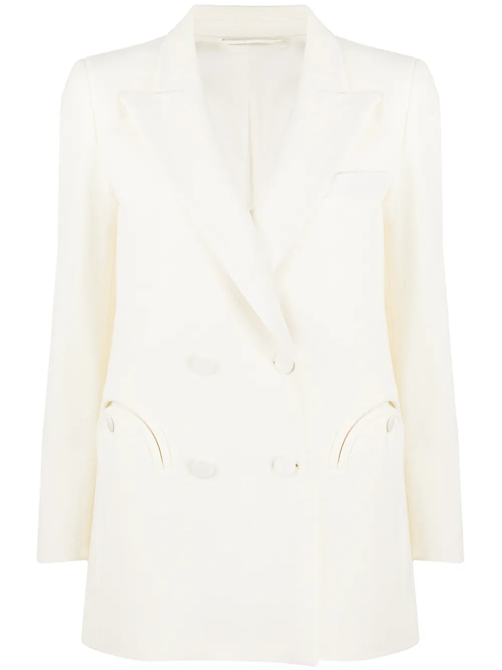 Double-Breasted Silk Blazer