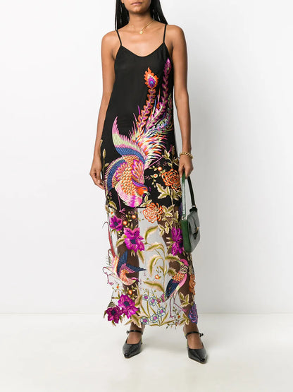 Feather Print Dress