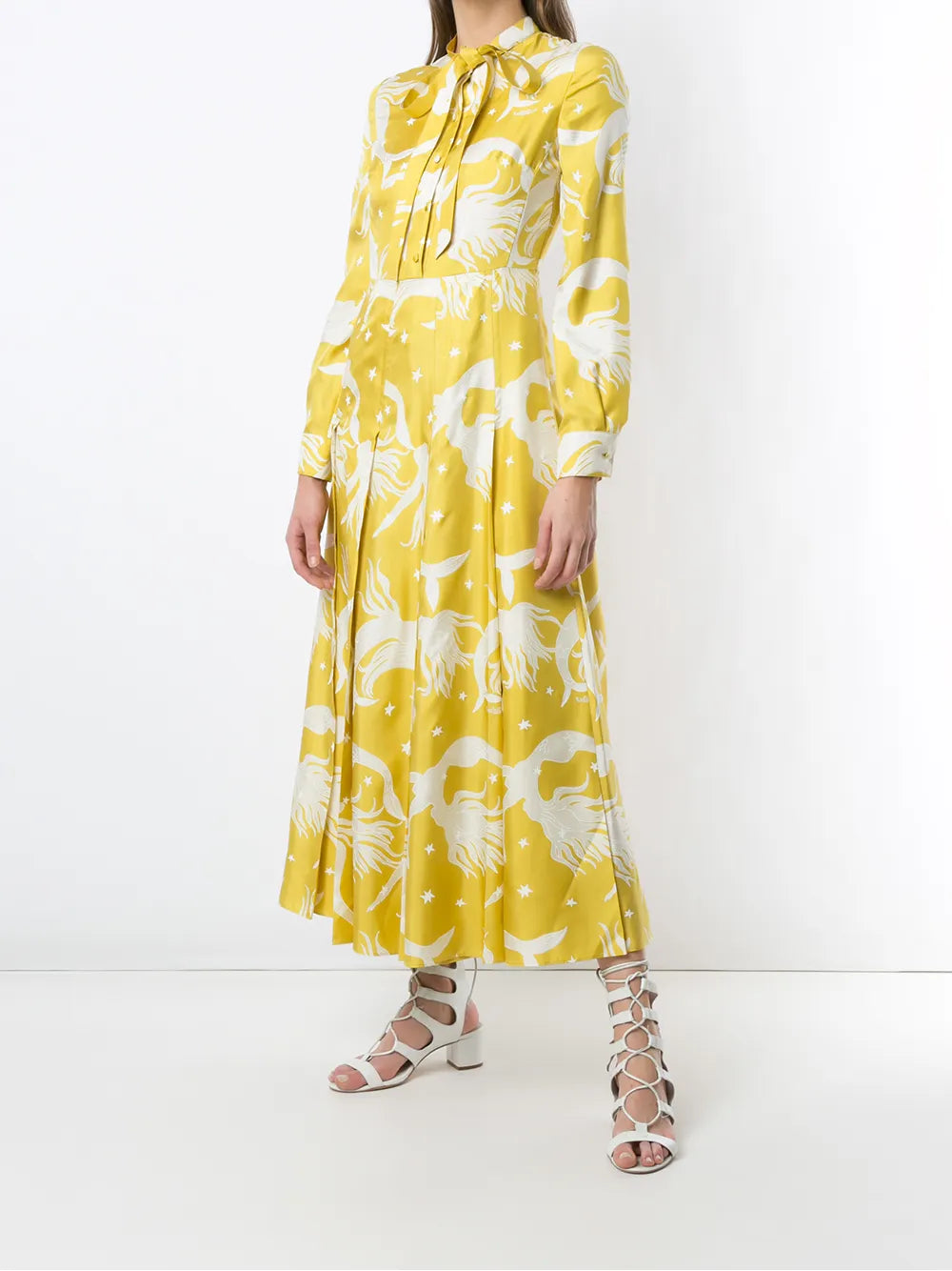 Printed Silk Twill Dress