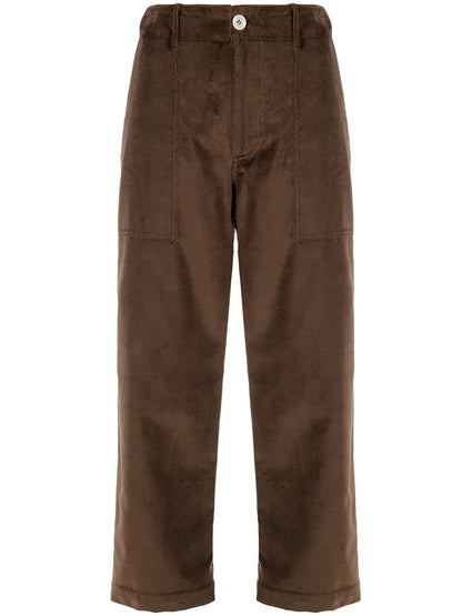 Cropped Straight-Leg Trousers