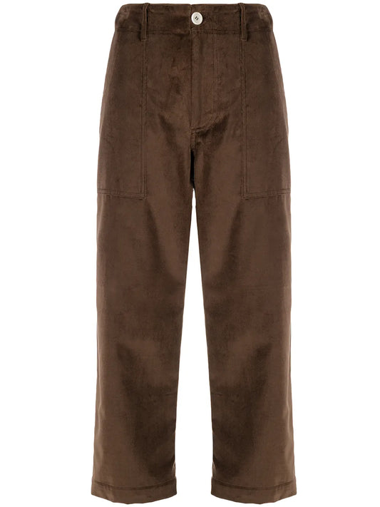 Cropped Straight-Leg Trousers