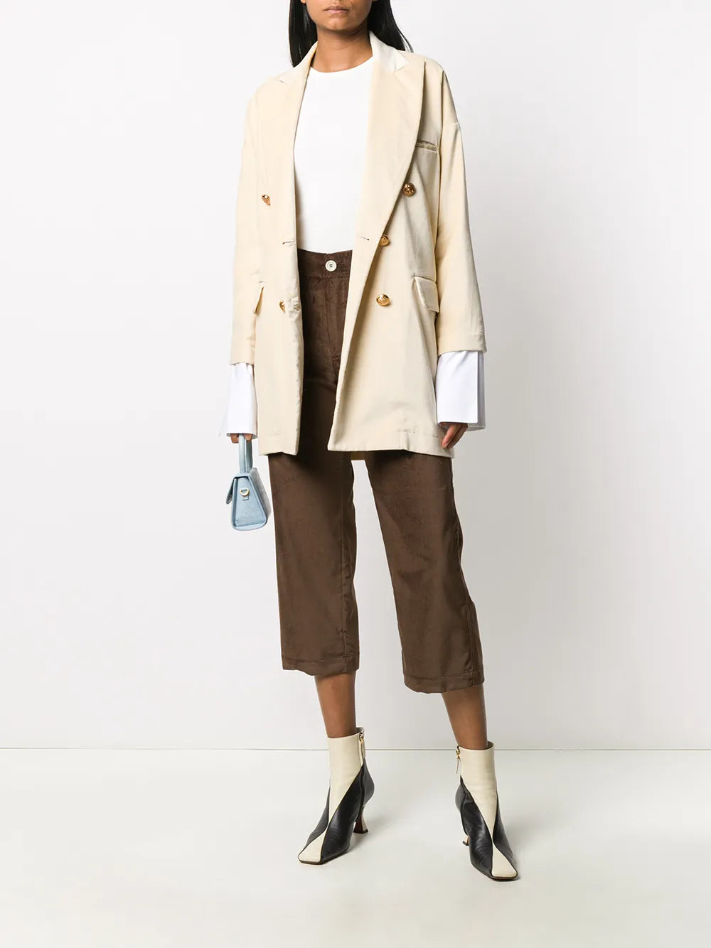 Cropped Straight-Leg Trousers