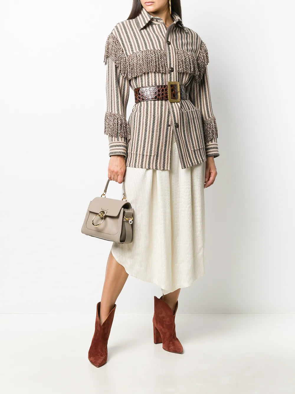 Lurex-Stripe Silk Culottes