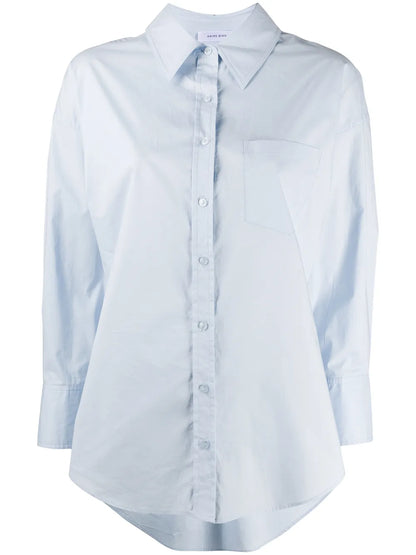 High-Low Hem Long-Sleeve Shirt