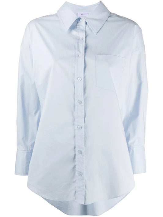 High-Low Hem Long-Sleeve Shirt