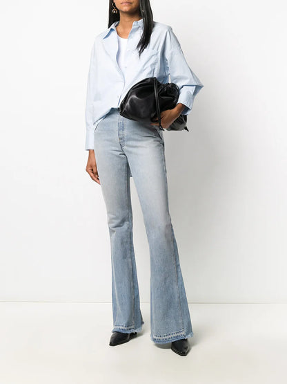 High-Low Hem Long-Sleeve Shirt