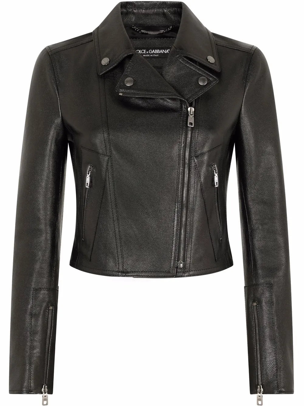 Cropped Leather Jacket