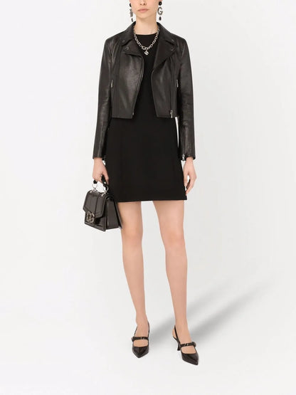 Cropped Leather Jacket